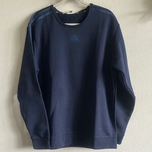Adidas Blue Crewneck Sweater Knit Relaxed